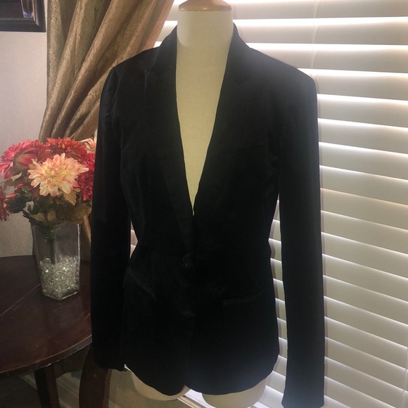 Apt. 9 Jackets & Blazers - Apt.9 Velvet Women Black Velvet Blazer